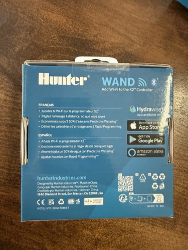 Controlador de rociadores Hunter X2-800 8 zonas temporizador de riego con varita Wi-Fi - Imagen 4 de 9