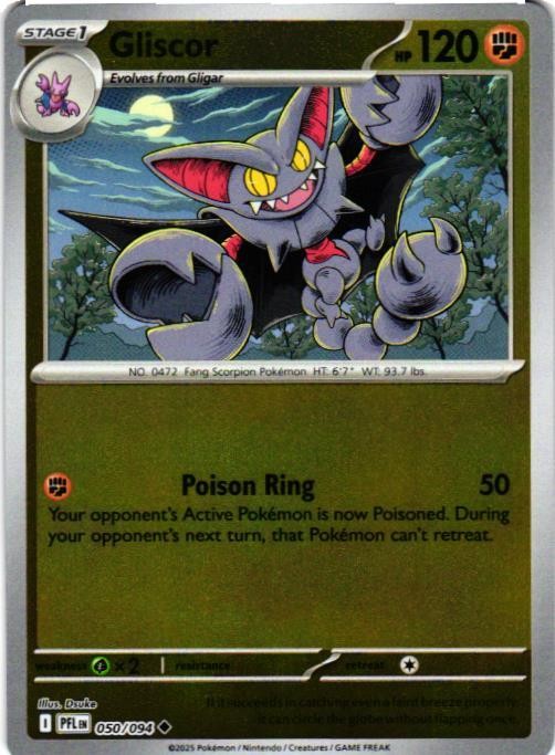 Gliscor Reverse Holo 050/094 ME02: Phantasmal Flames NM