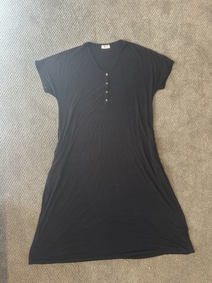 Dwell & Slumber Women s Cocoon Dress Gown  Black One-Size Maternity Nursing