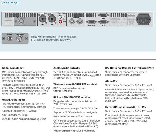 Dolby LM100 LUFS Loudness Meter Broadcast Streaming Podcast AES Digital & Analog - Picture 11 of 12