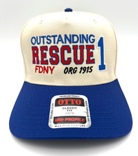 FDNY RESCUE 1 OUTSTANDING Cap Hat Snapback Custom Embroidery Fire Dept New York