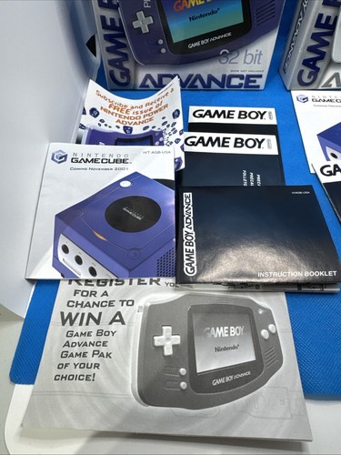 Nintendo Game Boy Advance Indigo + Arctic Konsole BOX, ANLEITUNGEN, NUR EINLAGEN - Bild 2 von 24