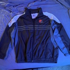 Cleveland Browns XL Full Zip NFL Sports Embroidered Windbreaker Jacket