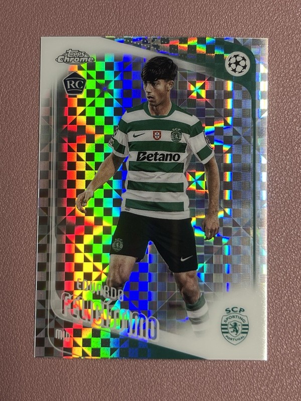 2025-26 Topps Chrome Eduardo Felicissimo X-Fractor RC #60 Sporting CP Portugal
