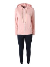 Aki Completo tuta 2 pezzi da donna con cappuccio e zip - rosa
