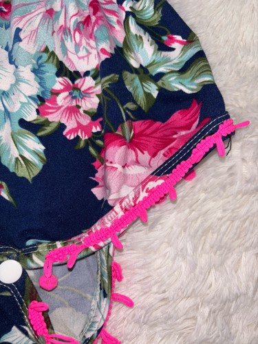 Bailey’s Blossoms Kids Sz. L Blue Floral Design Romper. Soft, ** Nt Desc** - Picture 4 of 9