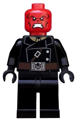 LEGO® Minifigura Superhéroes sh0107 Calavera Roja Cinturón Marrón Oscuro
