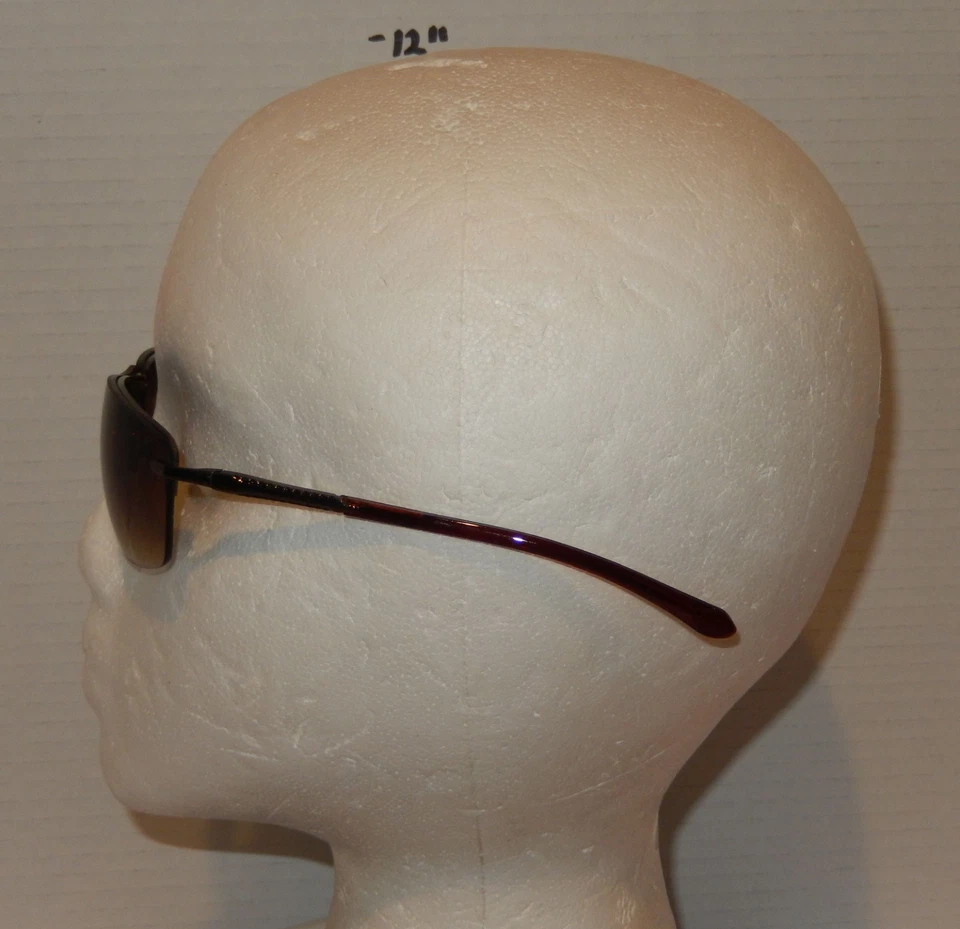 PUGS Style 901 Brown Gunmetal Gradient Lens Wrap Sunglasses UV Protection - Image 2 of 4