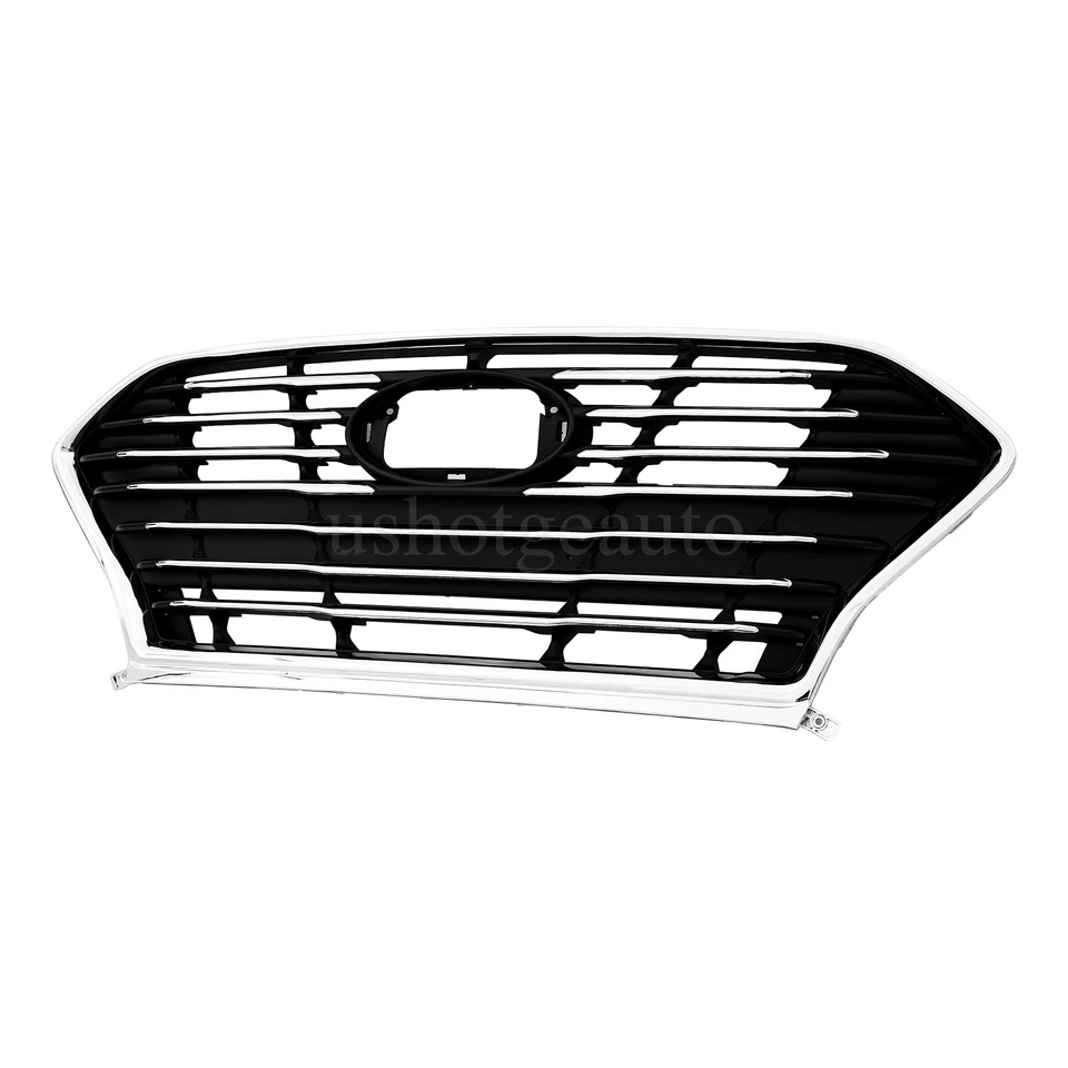 Upper Front Bumper Grille Grill Mesh Chrome For 2018 2019 2020 Hyundai Sonata - Image 2 of 4