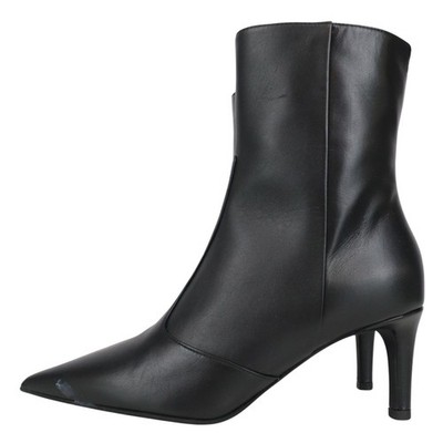 Furla Damen Schuhe Stiefelette Gr. 38 Schwarz Leder Ankle Boots