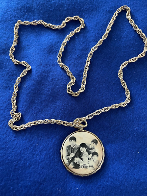 The Beatles 1960's Brass Pendant & Brass Chain Necklace Signed M