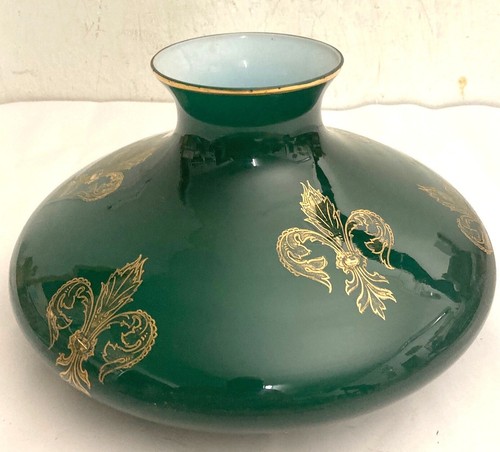 Antique Cr. 1910 Overlay Glass Lamp Shade - Picture 5 of 7