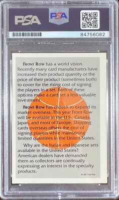 その他 LARRY JOHNSON auto Larry Johnson auto inscribed 1991 Front Row RC UNLV PSA