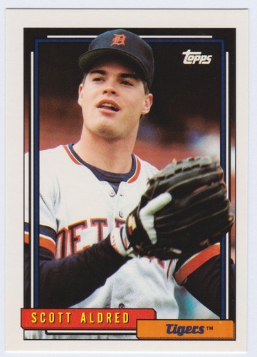 Topps Baseball Karte 1992 #198 Scott Aldred Pitcher Detroit Tigers