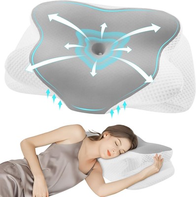 Ergonomic Contour Cervical Pillow - Memory Foam Support with Cooling Pillowcase