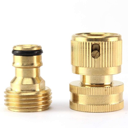 3/4'' Garden Hose Quick Connect Solid Brass Quick Connector Garden Hose Fitting - Picture 5 of 24