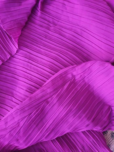 💜 Zara Purple Pleated Ruffle Midi Design Dress UK S 8 Bloggers Fave - Picture 8 of 9