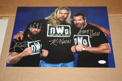 NWO WCW WWE OUTSIDERS KEVIN NASH SCOTT HALL 6PAC -XPAC SIGNED