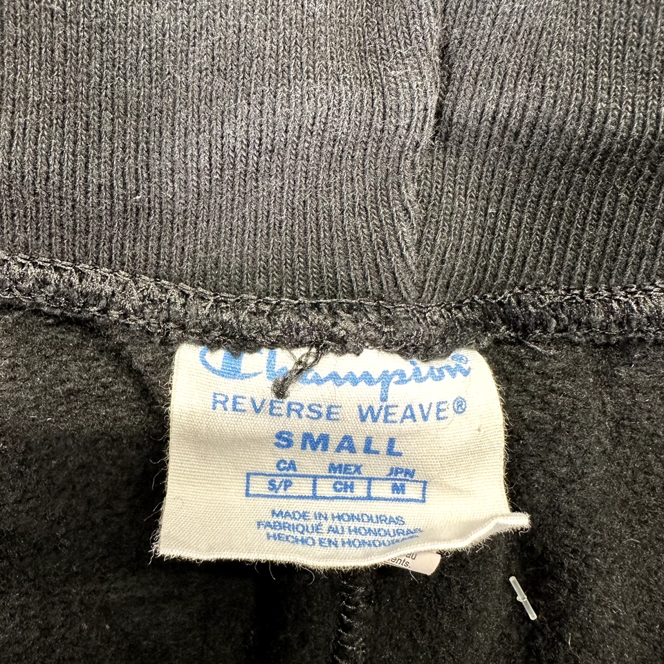 Pantalones de chándal vintage Champion tejido inverso para hombre pequeños negros polar pesados Foto 3 de 4