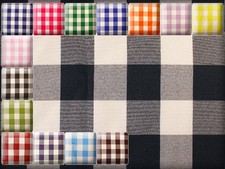 Poly Poplin Checkered Fabric / 58" Wide / Sold by the yard
