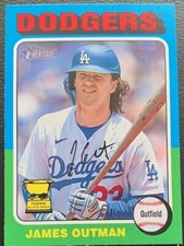 2024 TOPPS HERITAGE JAMES OUTMAN LOS ANGELES DODGERS #413 ROOKIE GOLD CUP