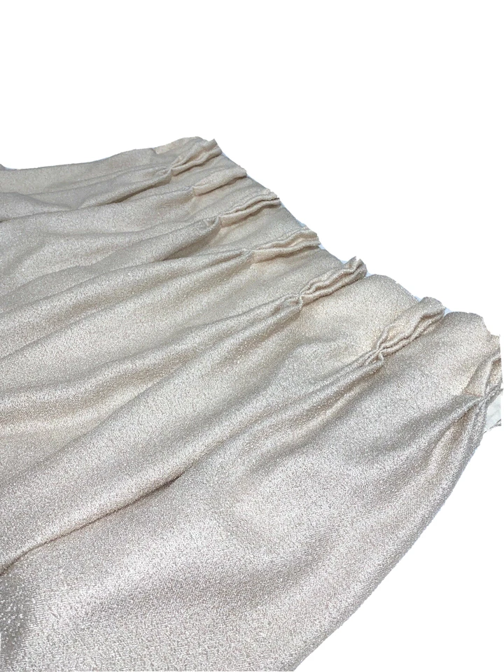 1 Panel Cortina Plisado Pellizco Pesado Vintage Beige Terciopelo Pana Foto 2 de 4