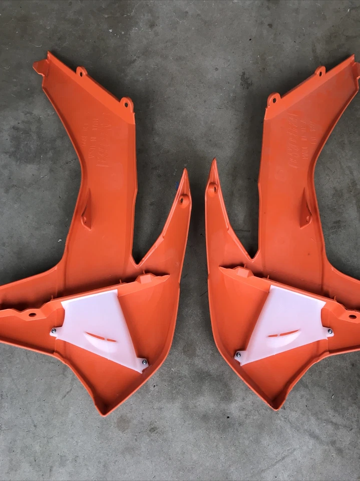 CYCRA CYC 1899 Powerflow Admisión Radiador Cubiertas Naranja Ktm Par Dos (2) Foto 4 de 4