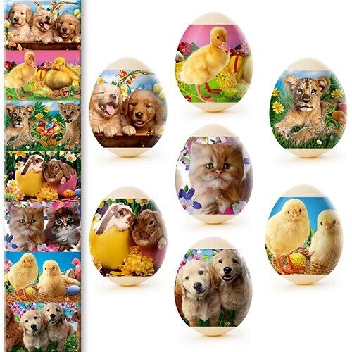 Easter Egg Wraps for 7 Hen Eggs, Eggs Heat Shrink Sleeves Easter Zveryata