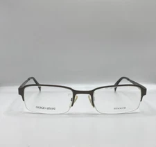 GIORGIO ARMANI GA832 OIR GUNMETAL TITANIUM METAL SEMI-RIM FRAME 52-20-140