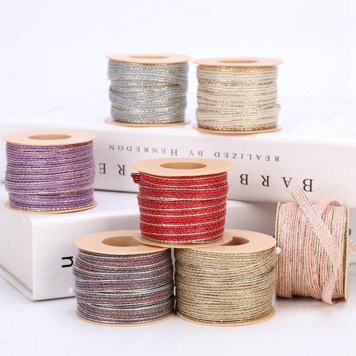 10M/Roll Craft Burlap Ribbon JuteDIY Packing Decoration Christmas Lace Gift - Picture 3 of 24