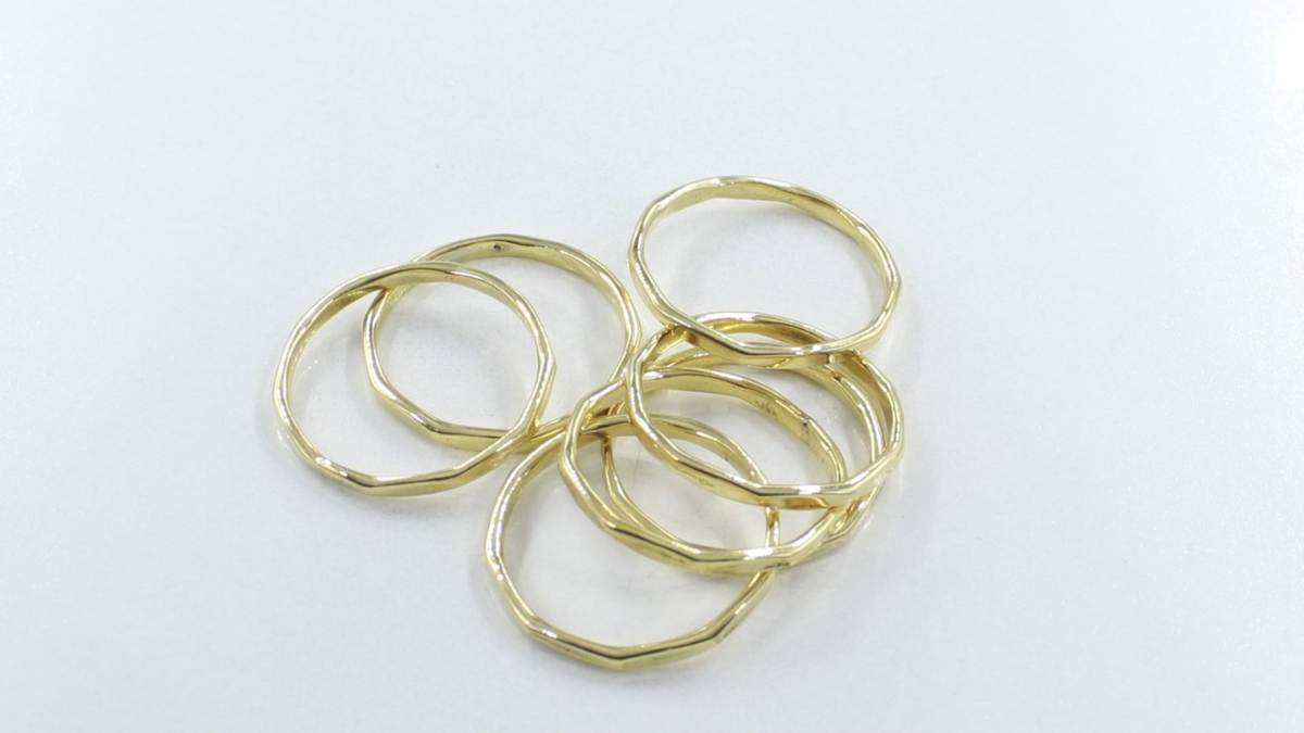 14k-Gold-Plated-Sterling-  Sterling Silver and 14 Karat Gold Plated Ring main image 2