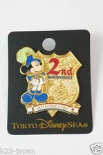 Tokyo Disney Resort Pin Tokyo Disney SEA 2nd Anniversary 2003 Admiral Mickey TDR