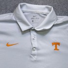 Nike Polo Shirt Men's Medium White Tennessee Volunteers Golf Performance Dri-Fit