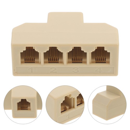 4 Pcs Telephone Cable Seperater Four-way Landline Converter Splitter - Afbeelding 4 van 12