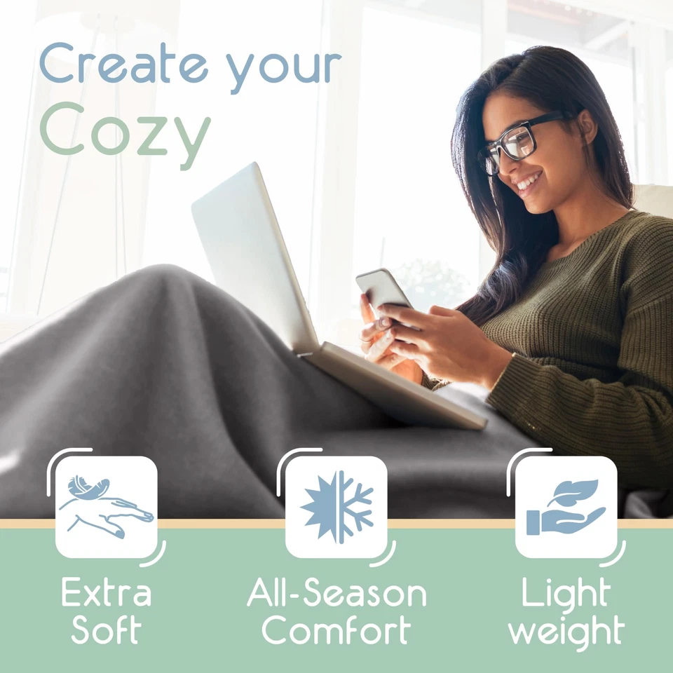 Manta polar Vellux tamaño king - manta de cama polar - cálida ligera para todas las estaciones Foto 4 de 4