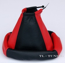 Schaltsack Schaltmanschette passend für OPEL ZAFIRA A Bj.99-05 LEDER Rot-Schwarz