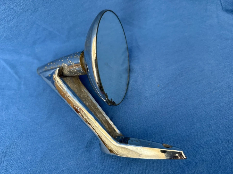 Espejo retrovisor lateral cromado vintage años 50-60 pieza original OEM Ford Mercury Chevy Foto 3 de 4