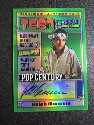 2024 Leaf Pop Century Ralph Macchio Teen Dream Magazine Auto 1/2 Green Refractor - 第 1/6 張圖片