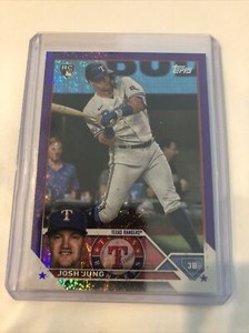 2023 Topps Series 2 Josh Jung #529 Purple Foil #/799 Texas Rangers