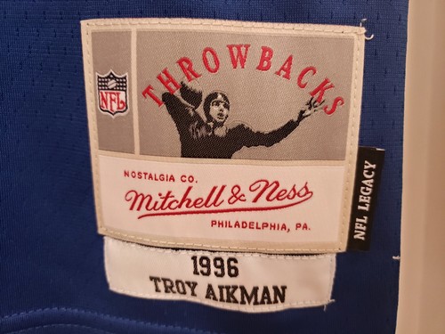 Mitchell & Ness 1996 Dallas Cowboys Troy Aikman Royal Blue Legacy Jersey - Picture 3 of 3