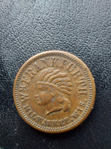 1863 C.W.TOKEN WILLIAM FRANKFURTH, STOVES & HARDWARE. Milwaukee Win, X/F bis A/U - Bild 13 von 18