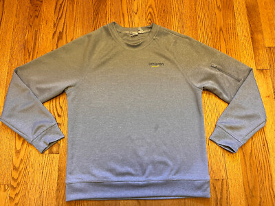 AWS Amazon Logo Crewneck Sweatshirt Medium Gray Pullover Cloud EC2 Zip Pocket M