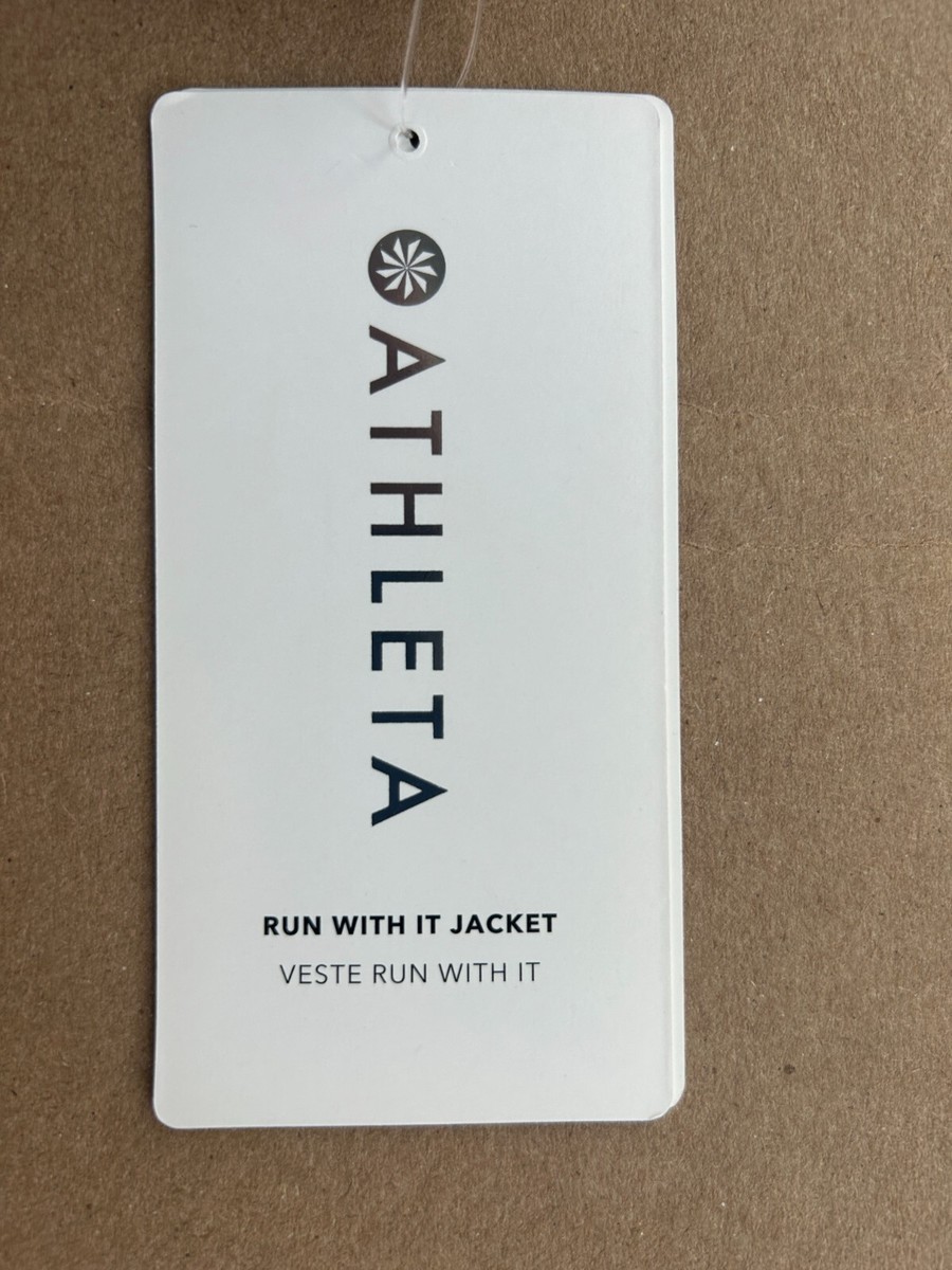 ATHLETA Run With It Jacket Black Size S #982741 Retail $129