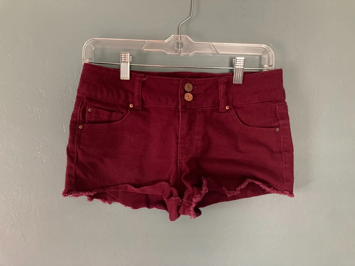 Burgundy clearance jean shorts