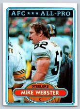 1980 Topps #350 Mike Webster Pittsburgh Steelers Excellent 20995
