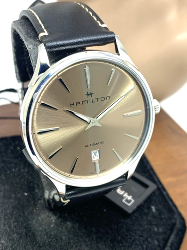 Reloj para hombre Hamilton H38525721 suizo automático esfera beige correa de cuero 40 mm - Imagen 13 de 14