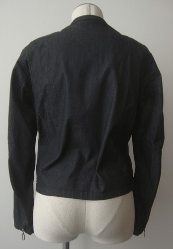 CHAQUETA VAQUERA ELÁSTICA NEGRA HARLEY DAVIDSON NEGRA CON CREMALLERAS TONO PLATEADO TALLA M - Imagen 3 de 8