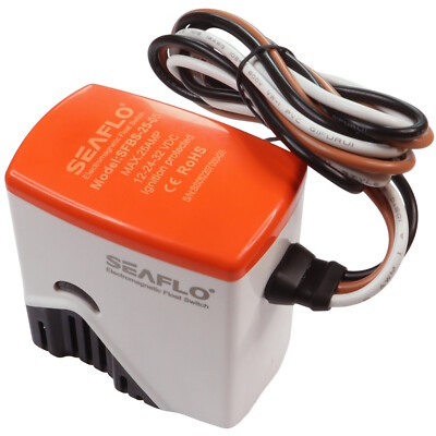 Seaflo 12 Volt elektromagnetischer Schwimmerschalter für nicht automatische Bilgenpumpen 25 AMPS