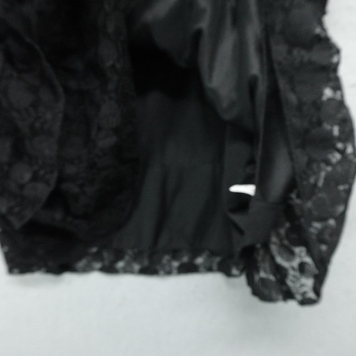 Apostrophe Shirt Womens XL Black Lace Ruffle Tiered Whimsygoth Babydoll - Picture 7 of 10