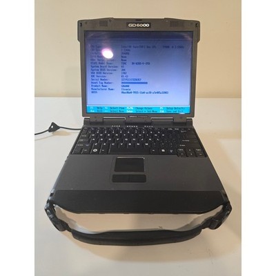 GENERAL DYNAMICS GD6000 Rugged Laptop Intel Core 2 Duo 2GB RAM NO HDD Boots BIOS